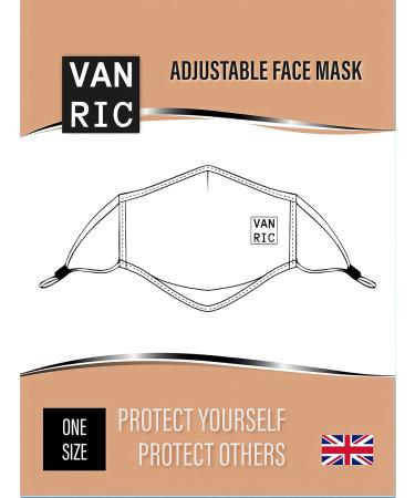 Vanric Adjustable Face Mask | One Size Fits All | Fog Free Mask For Glasses Wearers | Anti Fog Reusable Mask | Extra Long Nose Wire | 3 Layer Protection Black - Buy Online on GoSupps.com