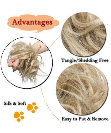 SEGO Hair Part Hair Tie & Curly Updos - Ash Blond & Bleach Blond #24T613 - 45g Hair Extension Accessories - Buy Online on GoSupps.com