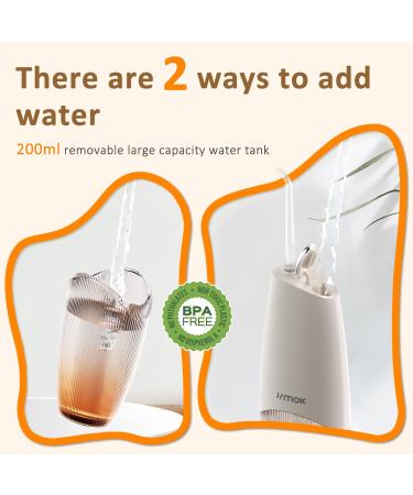 JIMOK Cordless Water Flosser - IPX7 Waterproof Portable 4 Modes Rechargeable Oral Irrigator for Teeth - Perfect for Home & Travel - Buy Online on GoSupps.com