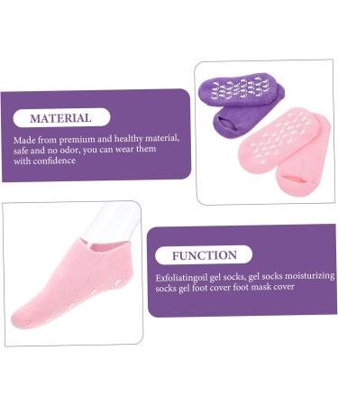 MAGICLULU 2 Pairs Gel Socks Cotton Yarn Miss Women's Socks Moisturizing 22x10x1cm - Buy Online on GoSupps.com