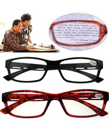 Gemini_mall Vintage Rectangular Reading Glasses for Men & Women - Spring Hinges | 1.00 to +4.00 International Shipping Available - Buy Online on GoSupps.com