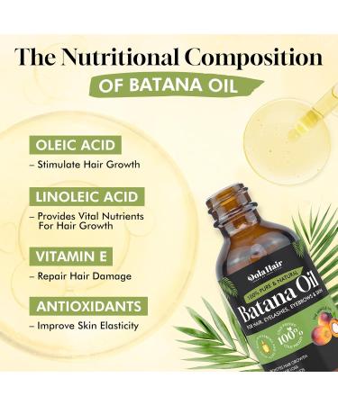 100% Natural Batana Oil for Hair Growth | Nourishes & Prevents Hair Loss | Pure Organic Hair Conditioner - 2.02 Fl Oz - Buy Online on GoSupps.com