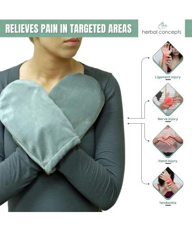 Organic Flaxseed, Valerian Root & Hops Aromatherapy Wrap for Sore Hands | Microwaveable Comfort Mit | Chocolate - Buy Online on GoSupps.com