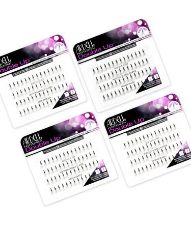 Ardell False Eyelashes Double Up Individuals Knotted Medium Black 4 Pack