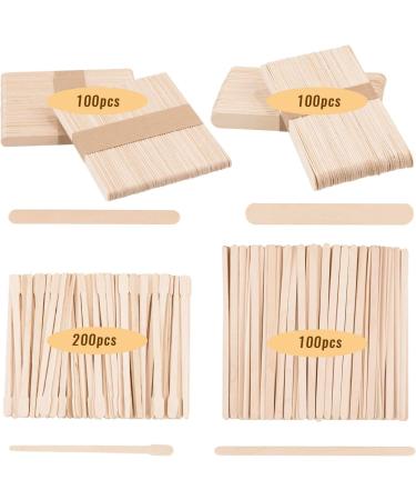 Whaline 4 Style Assorted Wax Spatulas - 500 Piece Wood Craft Sticks - Buy Online on GoSupps.com