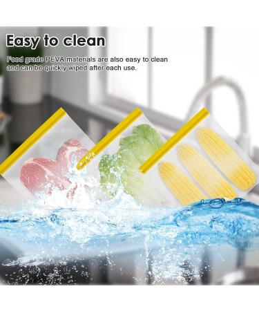 Hnvdkln 8 Pcs Reusable Freezer Bags Leakproof Food Storage Bags BPA Free Food Storage Freezer Bags Freezer Storage Bags for Marinate Meats Cereal Vegetables Sandwich Snack Travel Items - Buy Online on GoSupps.com