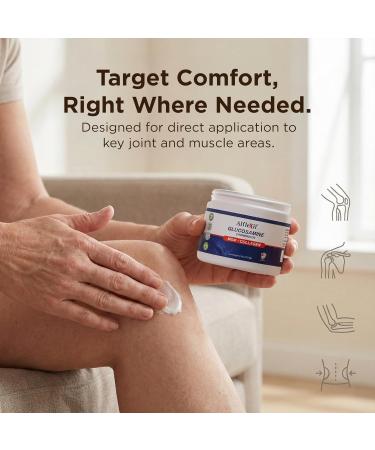 Glucosamine Plus Chondroitin Cream with MSM & Collagen Supports Healthy Joints Joint & Muscle Pain Relief Improves Mobility Fast Absorption and Moisturizes Skin 4 Oz. Cream (1 Pack) - Buy Online on GoSupps.com