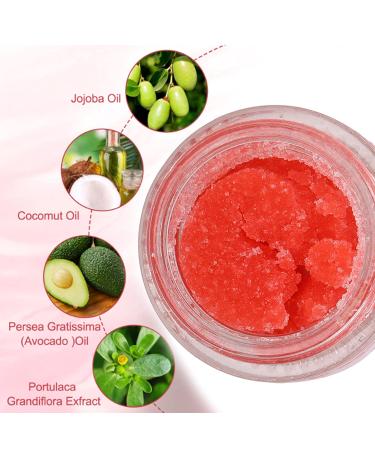 Natural Strawberry Lip Peeling & Scrub | Exfoliate & Soften Lips | 20g Lip Care - Buy Online on GoSupps.com