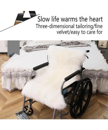 Pure Wool Fleece Wheelchair Cushion Soft Cosy Cushion Winter Warm Wheelchair Seat Cover Fleece Overlay Cushion Suitable for Wheelchairs Cars Or Home Cushion All Chair(5 45 * 45cm) 45*45cm 5 - Buy Online on GoSupps.com