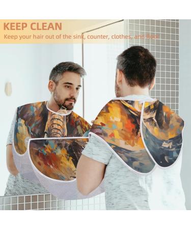 Shop Colorful Paint Elephant Beard Bib Apron - Best Beard Hair Catcher for Men | Perfect Father's Day & Christmas Gifts - Buy Online on GoSupps.com