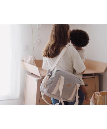 B aba Diaper Bag - 10 Pockets Water-Repellent Isothermal Gray - Perfect for Babies & Easy Travel - Buy Online on GoSupps.com