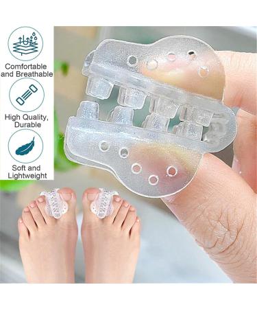 Haosem Gel Toe Spreader - 2/4 Pieces for Big Toe Alignment & Bale Toe Correction - Restore Toes Comfortably - Buy Online on GoSupps.com