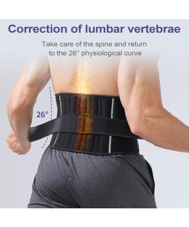 Lumbar Back Brace - Reflective Lumbar Wrap Lower Back Support - Multipurpose Waist Supports Workout Back Brace for Outdoor Activities Black XL - Buy Online on GoSupps.com