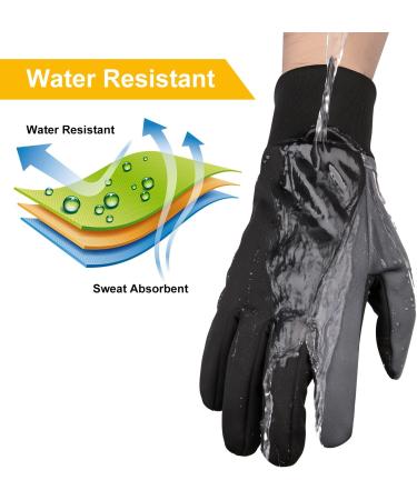 KOPHOTY Winter Gloves - Touch Screen, Water Resistant, Windproof Thermal Gloves for Men & Women - Black-Grey - Large/X-Large - Buy Online on GoSupps.com