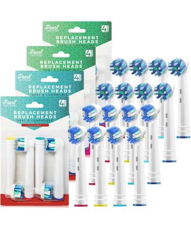 16 Generic Replacement Brush Heads for Oral B Braun Electric Toothbrush - Fits Oral-b Pro, Vitality, Triumph, Kids - 8 Cross & 8 Floss Brushes Included - Buy Online on GoSupps.com