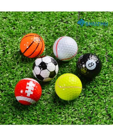 6PCS Assorted Golf Balls for Kids Golf Training - Fun Novelty Sports Gift for Children - Indoor Practice Range - Buy Online on GoSupps.com