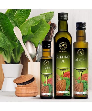 Fair Oil Almond Oil 500ml - Vegan Food Oil for Roasting Grilling & Cooking - Italian Glass Bottle - High Heat Culinary Essential - Buy Online on GoSupps.com