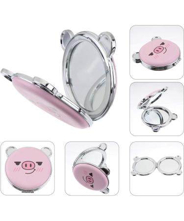 1pc Folding Vanity Mirror Makeup Mirror Small Pig Compact Mirror Cosmetic Pocket Mirror Compact Mirror for Women Compact Hand Mirror Pocket Mirror for Women Cartoon Miss Animal Abs - Buy Online on GoSupps.com