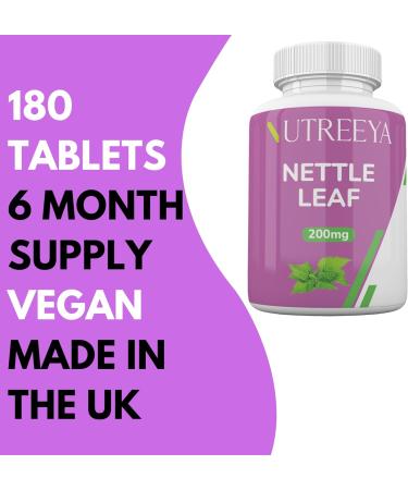 Nettle Leaf 200mg - 6 Month Supply 180 Tablets UK Manufactured Supplement - Buy Online on GoSupps.com