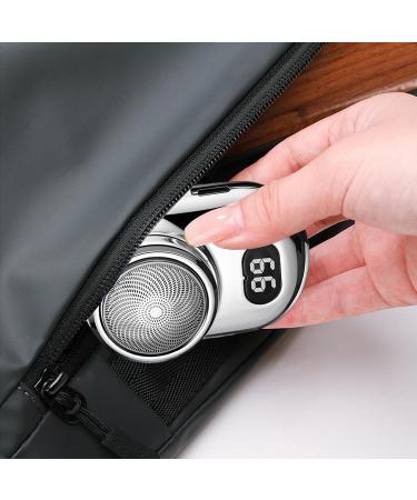 Compact Shaver - Electric Shaver Face Razor | Rechargeable Rotating Razors with Battery Status Display Waterproof Wet and Dry Electric Facial Trimmer Suitable for Home and Travel for Men Silver - Buy Online on GoSupps.com