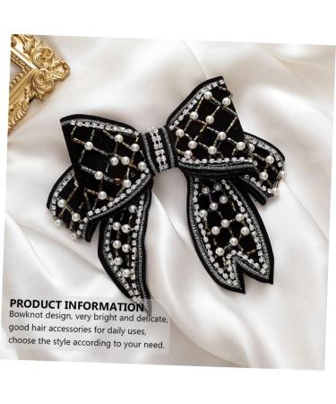 1pc Bow Clip Pearl Clips for Hair Black Hair Accessories Hair Clips for Bows Glitter Hair Bows Pearl Hair Clips Bowknot Hairpins Bowknot Hairpin Stylish Style Hair Clip - Buy Online on GoSupps.com