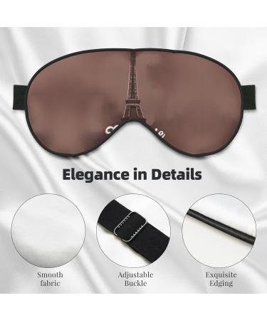 Buy SSIMOO Parisian Coffee Eiffel Tower Print Eye Mask - Ultra-Soft Light-Blocking for Optimal Comfort & Restful Sleep | International Shipping Available - Buy Online on GoSupps.com