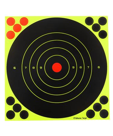 Shooting Targets 10 Pack/20 Pack/40 Pack,8 inch Reactive Splatter Bullseye Targets for BB Gun,Rifle,Air Rifle,Airsoft,Pistol,Pellet Gun