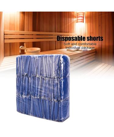 10 Pcs Men's Disposable Cotton Boxer Briefs - Ideal for Travel, Beauty Salons - Blue - Buy Online on GoSupps.com