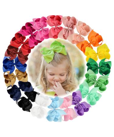 20PCS 6 Inches Large Hair Bows Alligator Clips Grosgrain Ribbon Hair Barrettes for Kids Toddlers Teens - Buy Online on GoSupps.com