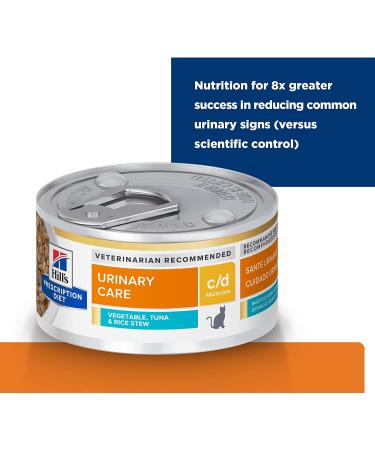 Hill's Prescription Diet c/d Multicare Urinary Care Wet Cat Food Tuna & Vegetable 2.9 oz (Pack of 24) - Buy Now - Buy Online on GoSupps.com