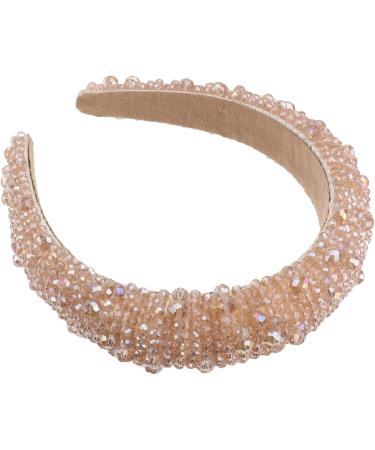 Lurrose 1pc Rhinestone Headband for Women Crystal Beaded Headbands Padded Rhinestone Headband for Women Girls (Coffee) - Buy Online on GoSupps.com