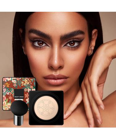 Decorhome Mushroom Head Air Cushion Foundation - Waterproof BB Cream | Makeup Base with Mushroom Head Brush for Even Skin Tone | Mushroom Heads Air Cushion BB - Buy Online on GoSupps.com