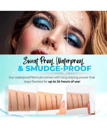 Blapee Eyebrow Pencil Atikisoi Eyebrow Pencil Eyebrow Microblading Pen 3D Waterproof Microblading Eyebrow Pen with 4 Tip Brow Pencil Long-Lasting Fills Brow Makeup (Grey) - Buy Online on GoSupps.com