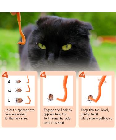 Greoer 3 Pieces of Tick Remover Tools for Dogs Painlessly Tick Removal Tool Multifunctional Tick Remover Kit for Dog Cats Rabbits Ideal Tick Hooks for Pet Shop Home Use Orange - Buy Online on GoSupps.com