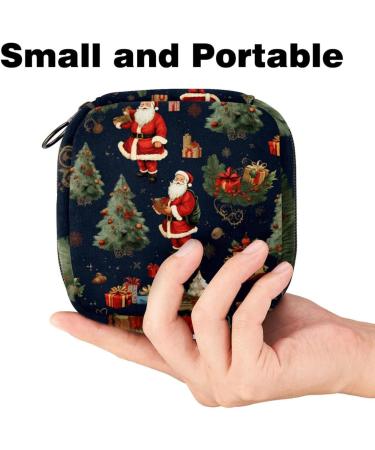 Muoooum Merry Christmas Santa Claus Period Bag for Women & Teens - Portable Menstrual Cup & Pad Holder (Color 3 4.7x6.6 in) - Buy Online on GoSupps.com