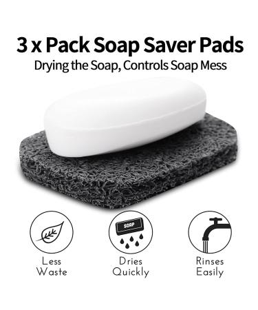 Antimbee 6 Pack Soap Saver Bags & Pads - Shower Bar Soap Lather Pouch with Dish & Drying Mat - Exfoliating Body Scrubber for Women & Men - Buy Online on GoSupps.com