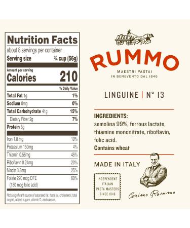 Rummo Italian Linguine No.13 - Perfectly Al Dente Pasta (16 oz) - Buy Online on GoSupps.com