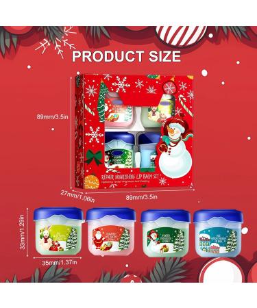  Myluatye Hydrating Lip Balm Set Christmas Natural Moisturizing Lip Balm Lip Care Intense Hydration to Soothe Dry and Cracked Lips - (7g x 4pcs) - Buy Online on GoSupps.com