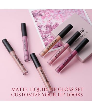 6 Color Matte Lip Gloss Set | Velvet Moisturizing Waterproof Lip Glaze | Long Lasting Nude Tint Liquid Lipstick Kit - Buy Online on GoSupps.com