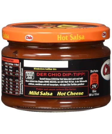 Chio Dip! Hot Salsa - Pack of 6 (6x200ml) | Spicy Gourmet Dip for International Shipping - Buy Online on GoSupps.com