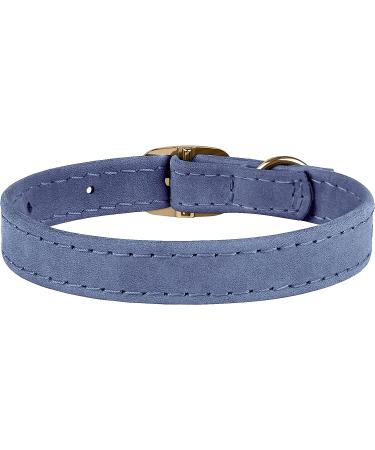 Murom Adjustable Soft Genuine Leather Cat Collar - Smoky Blue - Buy Online on GoSupps.com