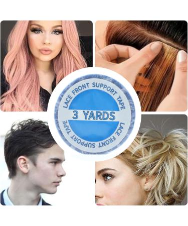 GIONAR 2 Rolls Wig Tape Wig Tape Double Sided extra Strong 0.8cm*3yard Width Toupee Tape Hair Tapes Suitable for Hair Extensions Wigs Beards etc. - Buy Online on GoSupps.com