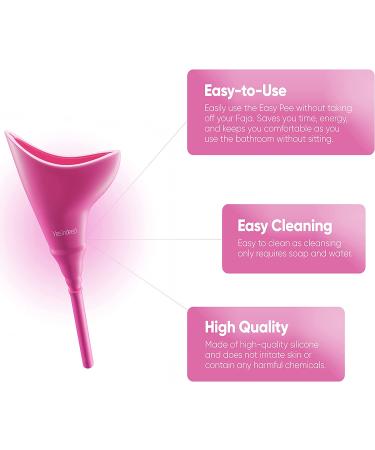 YESINDEED Female Urination Device - Silicone Funnel Urine Cup for Women - Portable, Reusable, and Easy to Clean - Purple - Buy Online on GoSupps.com