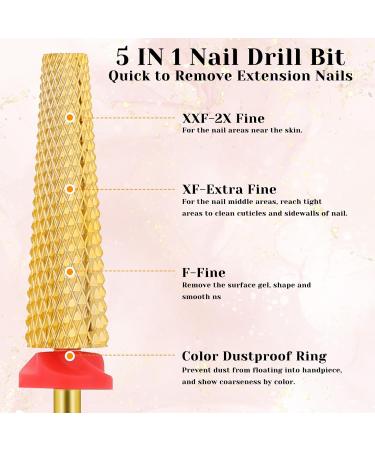 Long Tungsten Nail Drill Bits - Tapered Two-Way Rotate & Safety Acrylic Remover for Manicures & Pedicures | Professional Nail Tools - Buy Online on GoSupps.com
