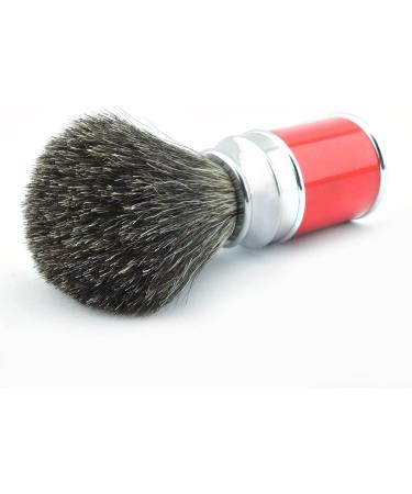 Buy Handcrafted Red Handle Black Badger Hair Shaving Brush for Men | International Shipping Available - Buy Online on GoSupps.com