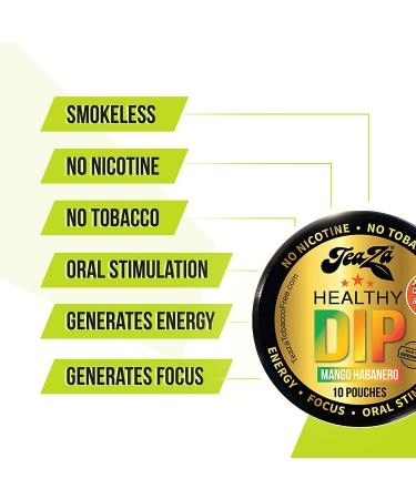 Teaza Mango Habanero Energy Pouches (4 Pack) - Tobacco-Free & Nicotine-Free Alternative Chew - Buy Online on GoSupps.com