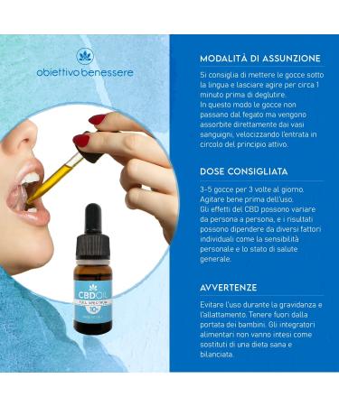 10% Wellness Oil 1000 mg - Relaxing & Anti-Inflammatory | Made in Italy | 100% Natural Vegan Gluten-Free - Buy Online on GoSupps.com