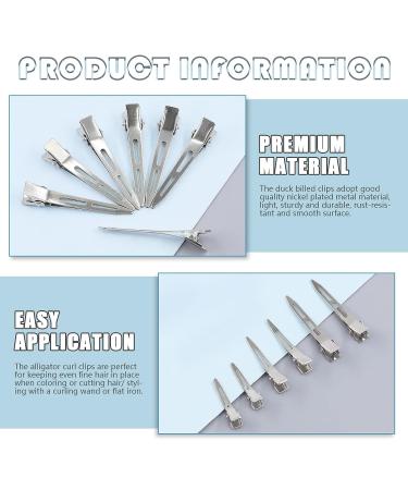 Cimeton 120Pcs Assorted Sizes Single Prong Pin Curl Clips Kit - Metal Alligator Clips for DIY Hair Accessories - Buy Online on GoSupps.com