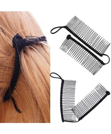 Vintage Banana Hair Clips - 2 Pack Fishtail Hair Accessories for Girls | Durable Ponytail Holders with Large Rounded Edges (Black 30 Tooth Comb) - Buy Online on GoSupps.com