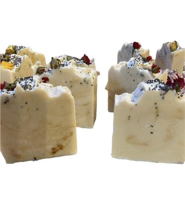 NATURAL SOAP Bar Coconut and Honey with mini Face Loofah and pumice stone for healthy feet No additives No colouring. Palm Free